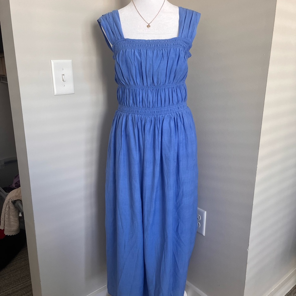 H&M Blue Sleeveless Maxi Dress